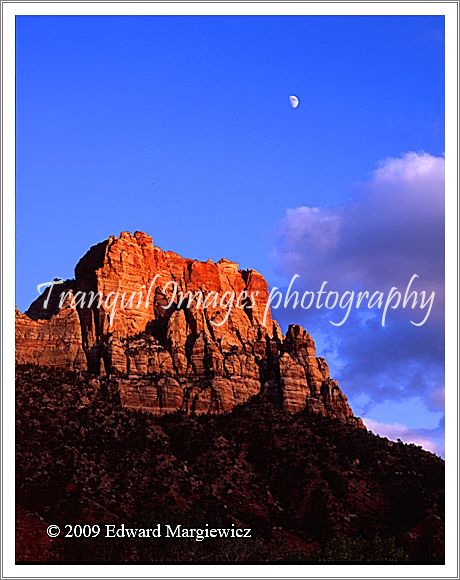 450622   Utah Mountain Top and a Moonrise